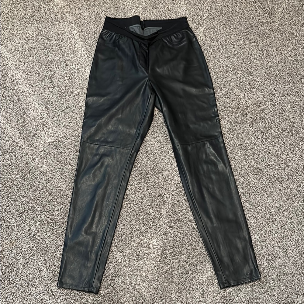 Black Faux Leather Pants